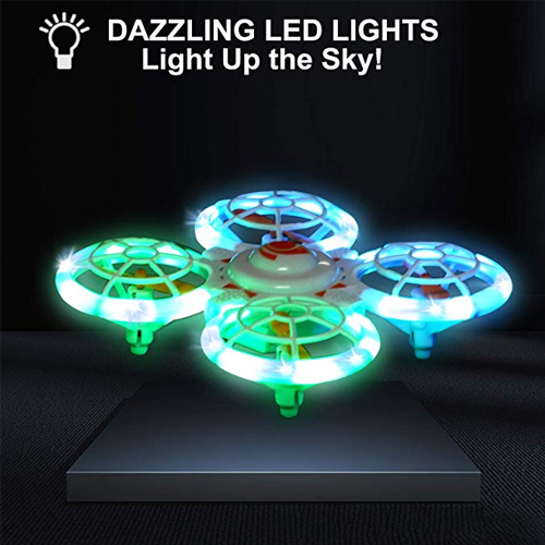 Drone for Kids and Beginners - Mini Drones with LED Lights for Training RC Helicopter Quadcopter with Extra Batteries 3D Flips One Key Take Off/Landin