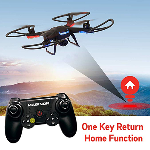 Quadcopter Drone with HD Camera (1280 x 720p) – 2.4ghz – 6 Gyro Flying with Altitude Hold Function, Headless Mode, and One Key Return Home
